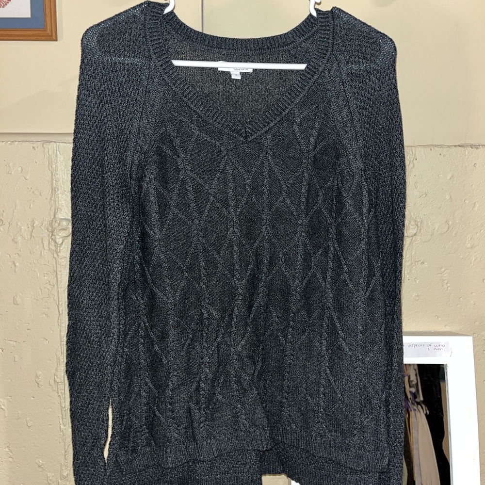 Black Cable Knit Sweater